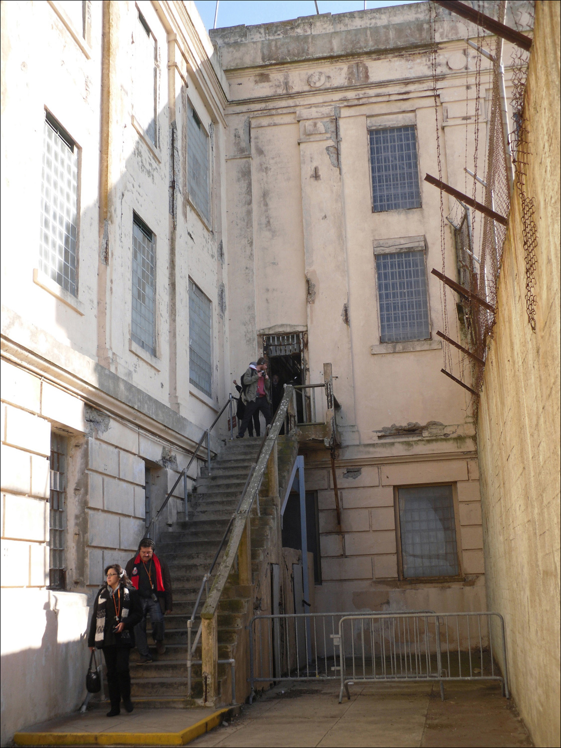 Stairway from Cell block out to excersize yard
