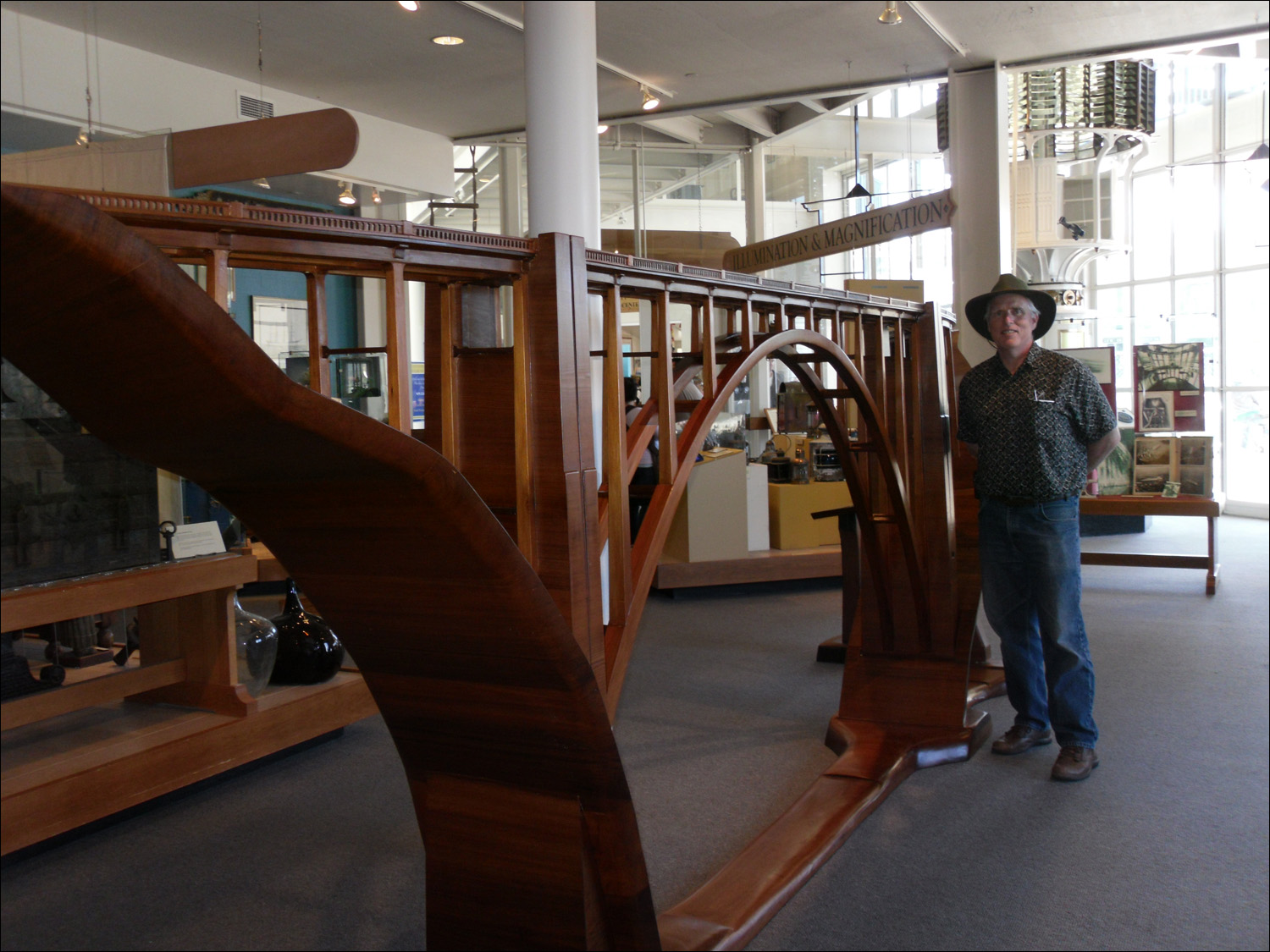 model of Bixby bridge in wood by bridge designer