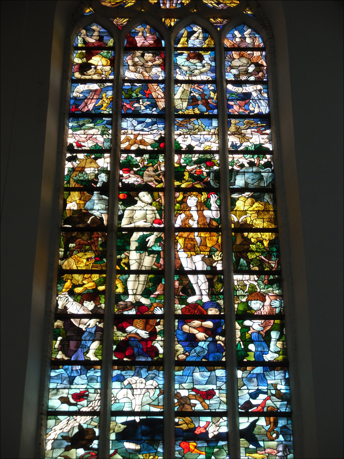 Oude Kerk-Garden of Eden stained glass