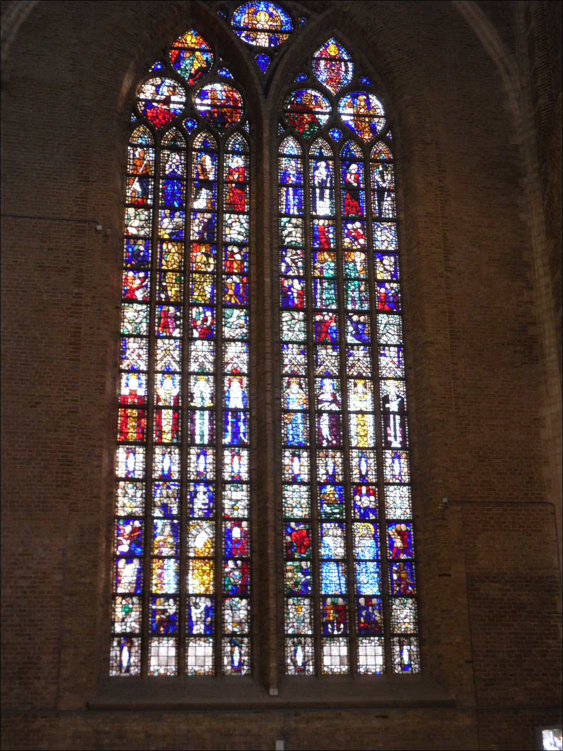 Stained glass window from Nieuwe Kerk .