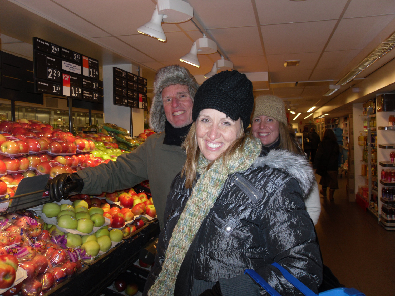 Bob and Sondra shopping at Albert Hein grocery store