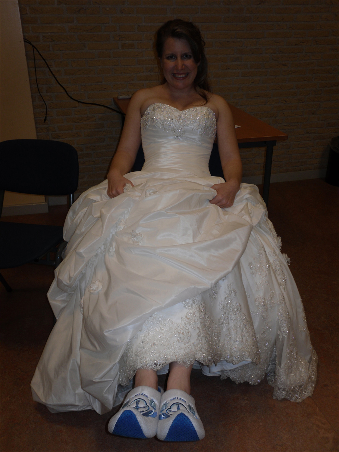 Becky in her wedding dress for the second time in 2 months