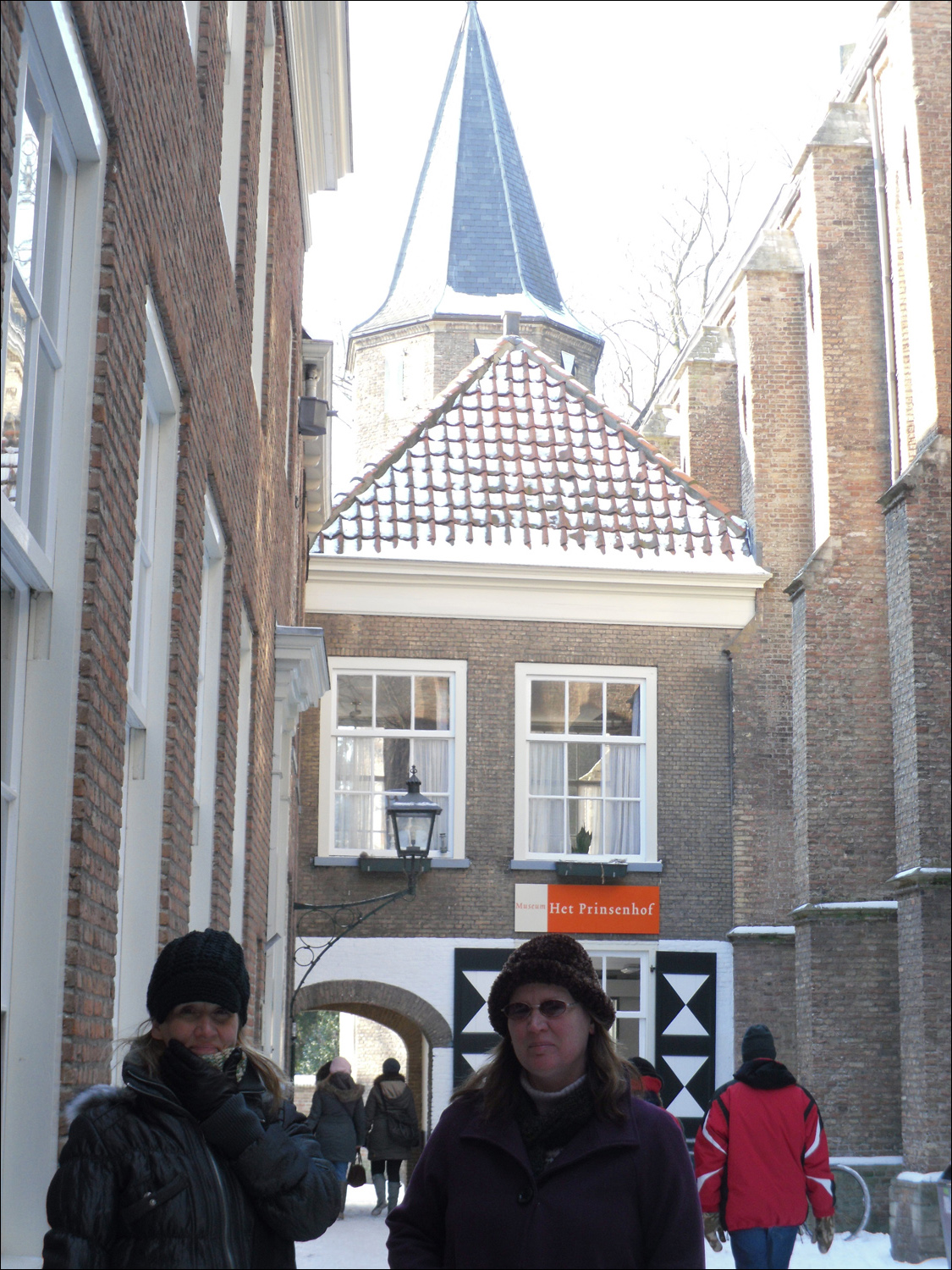 L-R Debbie and Sondra on our way to visit Prinsenhof museum