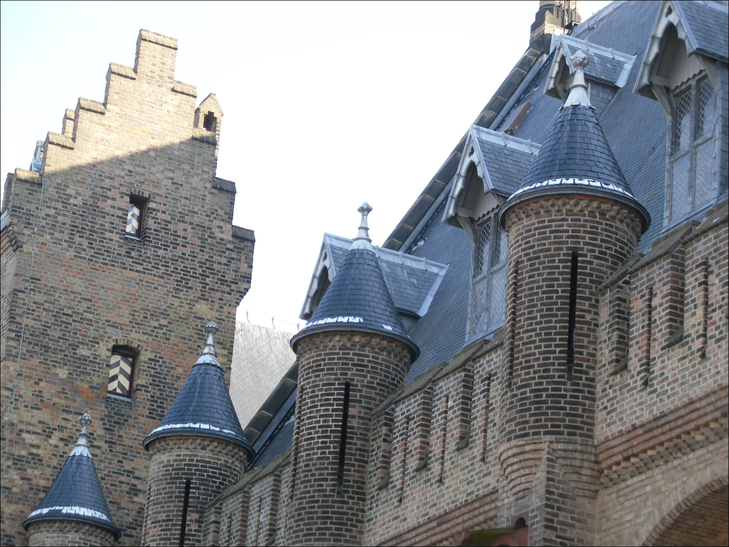 Hague-inside Binnenhof, top of church & adjacent tower